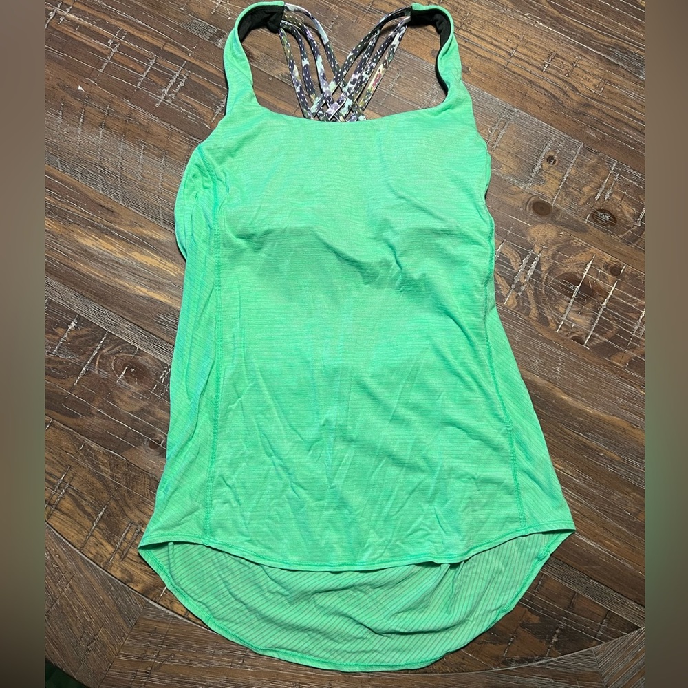 Lululemon workout top. Lime green. Size 8.